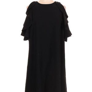 Kate Spade Cold Shoulder Crepe Dress in Black Size M